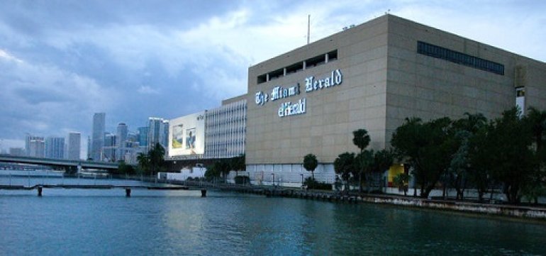 former site of the Miami Herald on Biscayne Bay